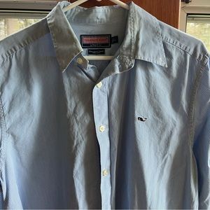 Vineyard Vines Light blue and white striped soft button down-Men’s Large
